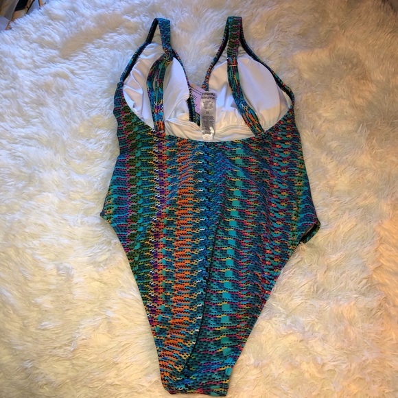 Rainbow Fiesta One Piece Swimsuit size 12 - Picture 12 of 16